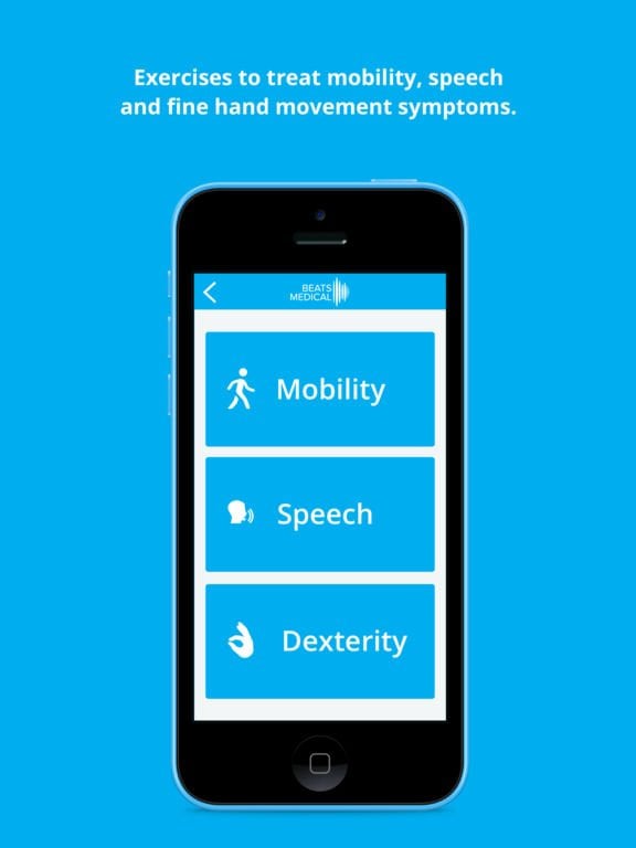 Beats Medical Parkinsons Treatment App screenshot