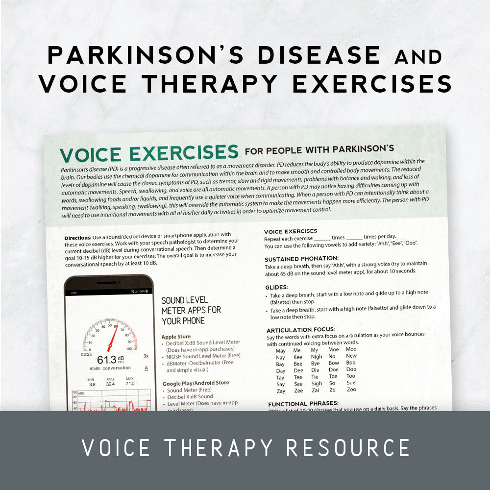 Parkinsonâs Disease and Voice Therapy Exercises â Therapy Insights