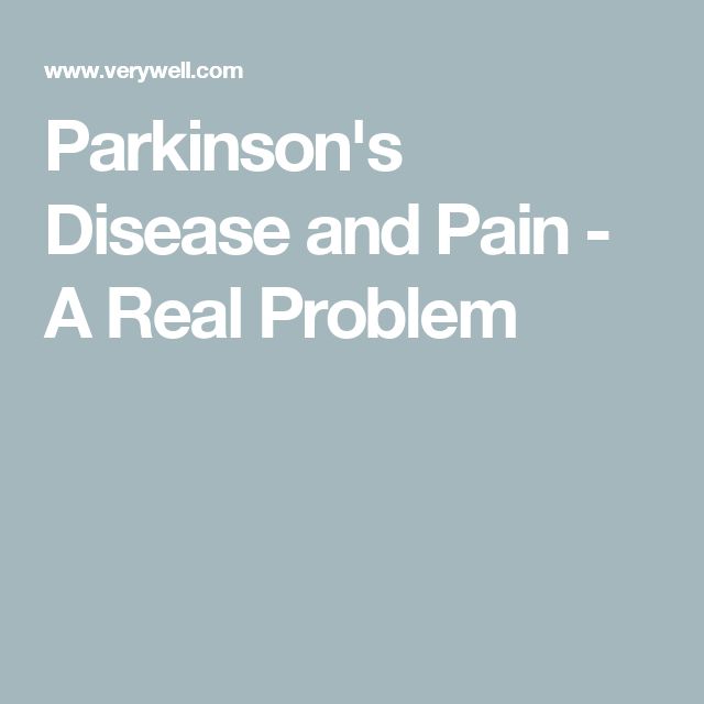 Pin on Pain with Parkinson