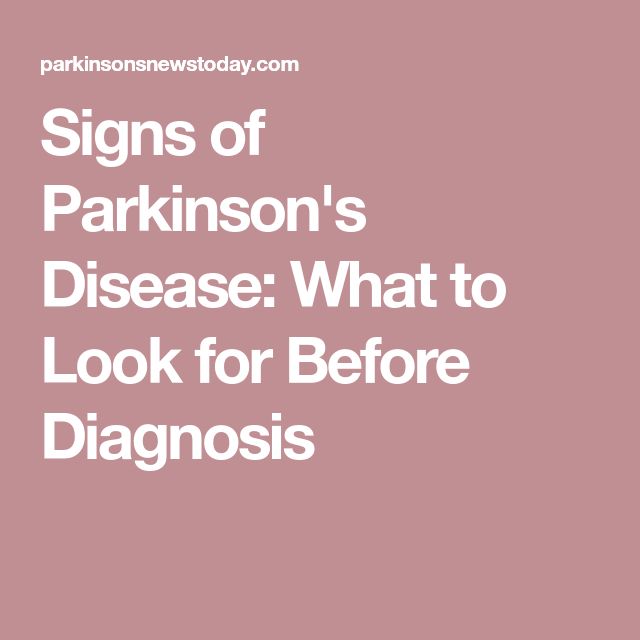 Signs of Parkinson