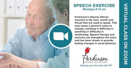 Speech Exercise/Therapy for Parkinson Disease (online ...