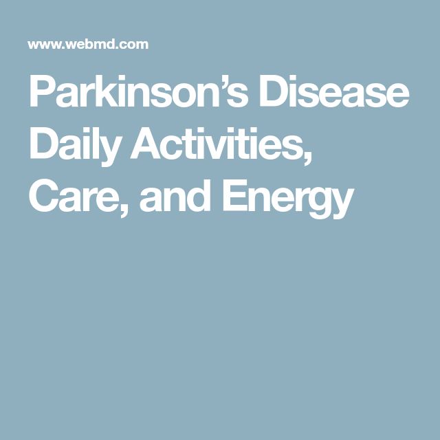 Tips for Daily Life With Parkinson