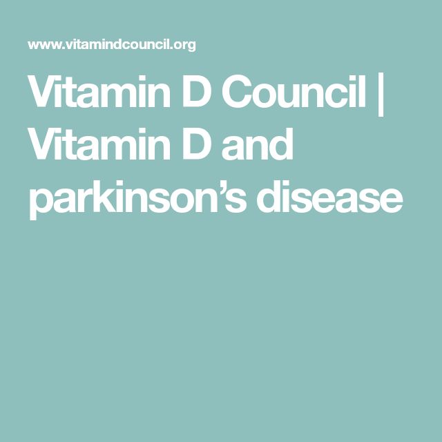Vitamin D and parkinson